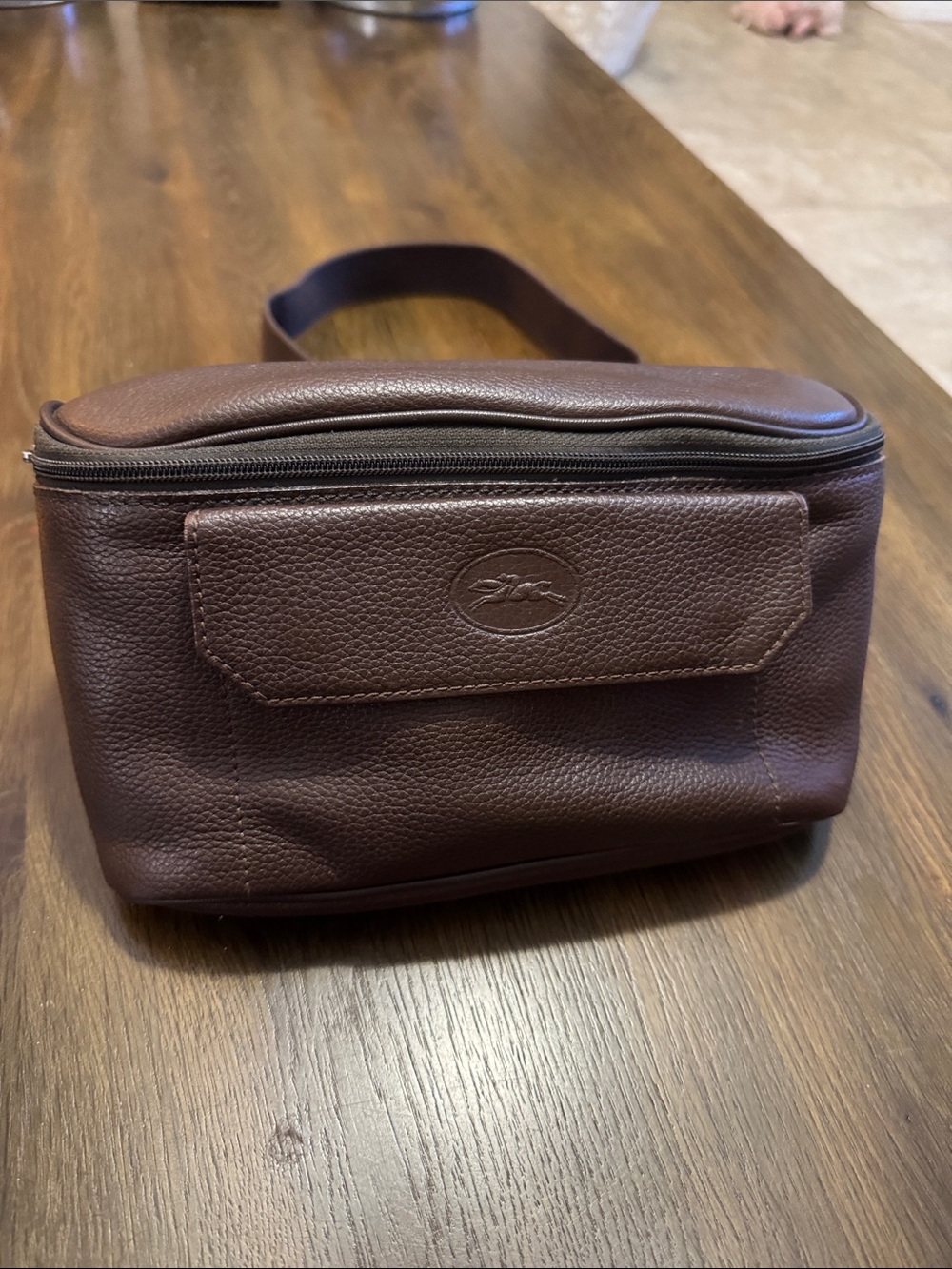 Longchamp leather fanny pack